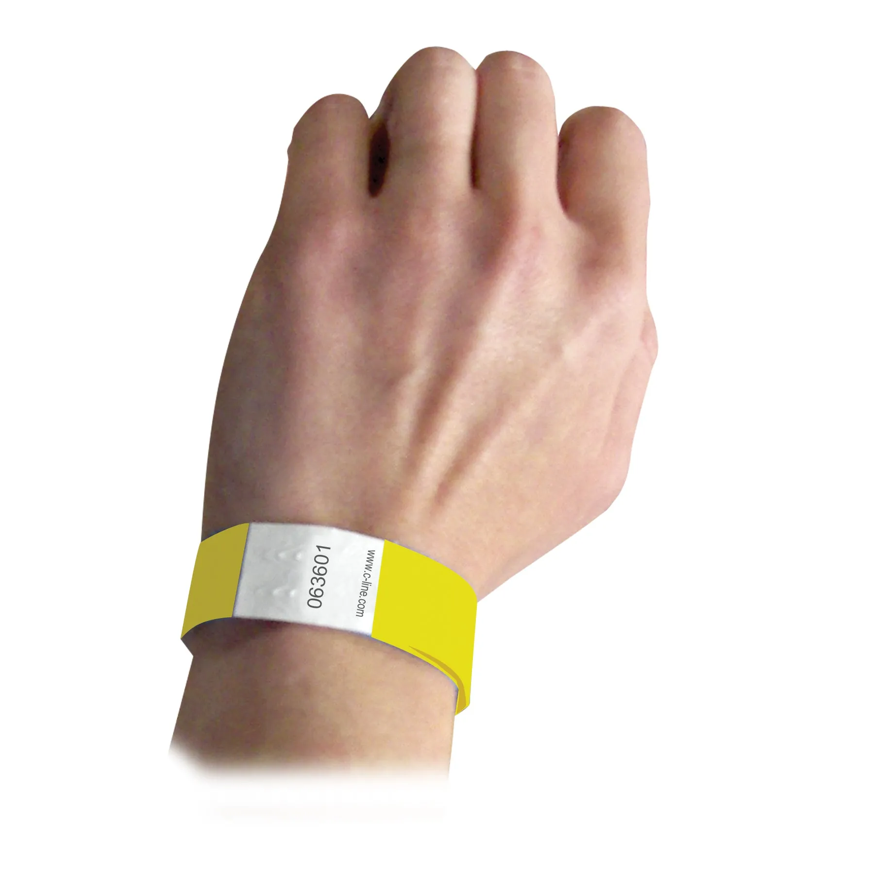 DuPont Tyvek Security Wristbands, Yellow, 100/PK, 89106