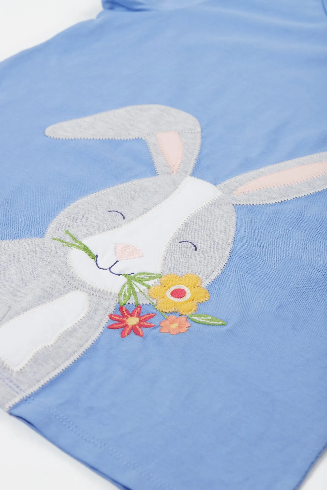 Frugi Cassia T-Shirt Cornflower Blue Rabbit