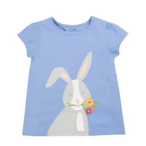 Frugi Cassia T-Shirt Cornflower Blue Rabbit