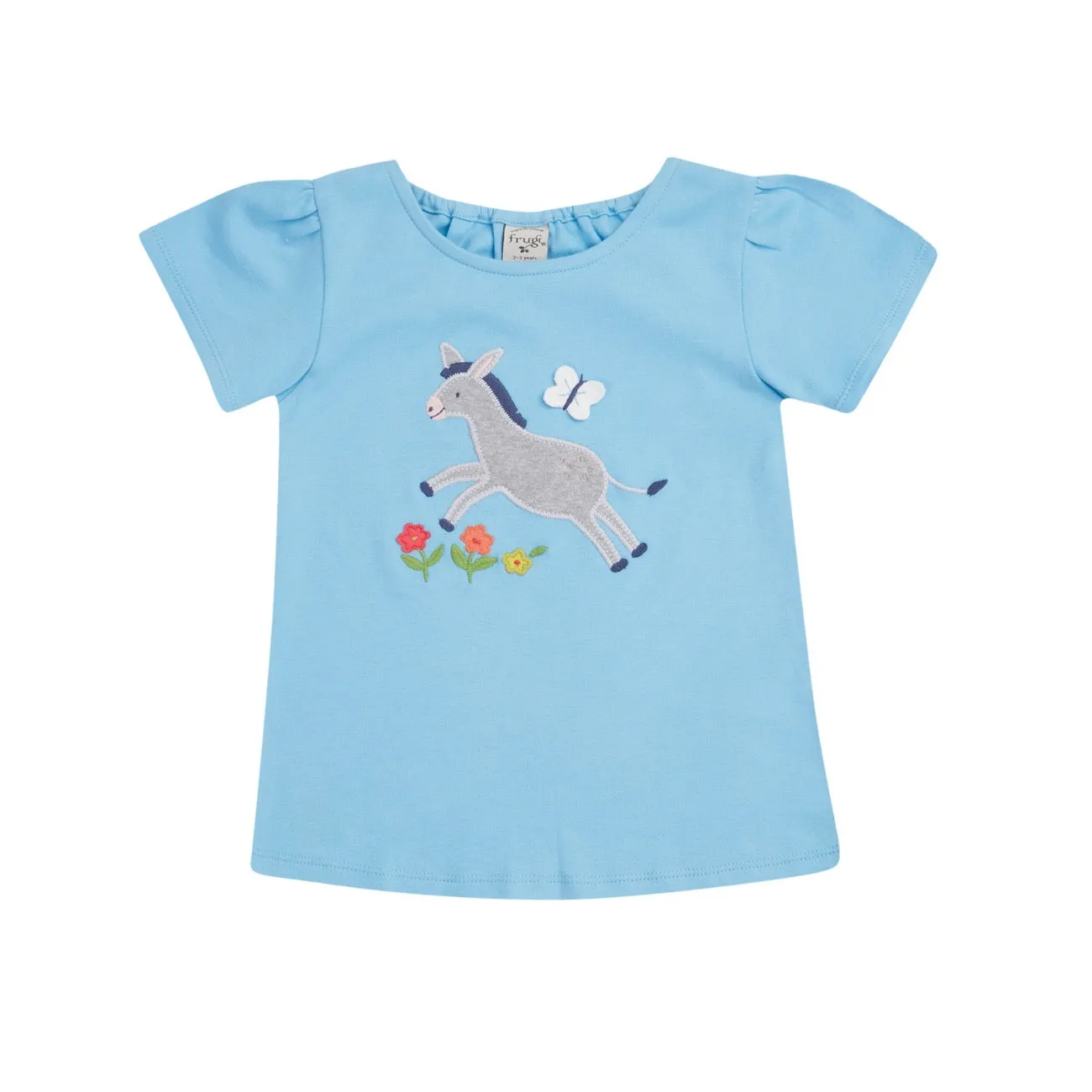 Frugi Emily Infant T-Shirt Bluebird Donkey
