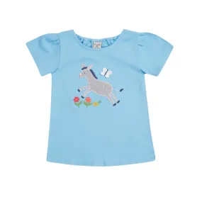 Frugi Emily Infant T-Shirt Bluebird Donkey
