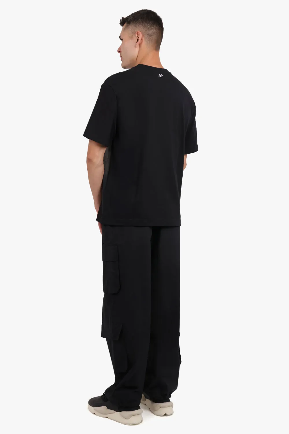 FULL PRINT MESH LAYER T-SHIRTS | BLACK