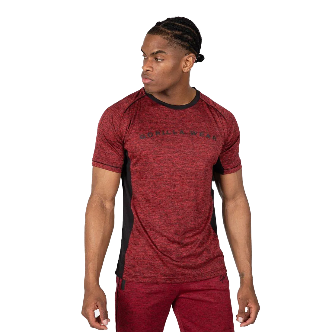 Gorilla Wear Fremont T-Shirt Burgundy Red/Black