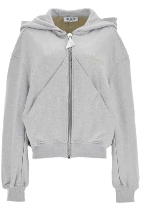 gray/beige melange loose hoodie with zip 250WCF00015JJF007AA MELANGE GREY/BEIGE