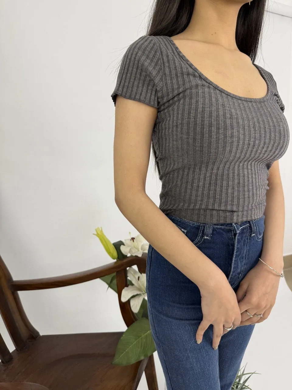Grey Basic Top