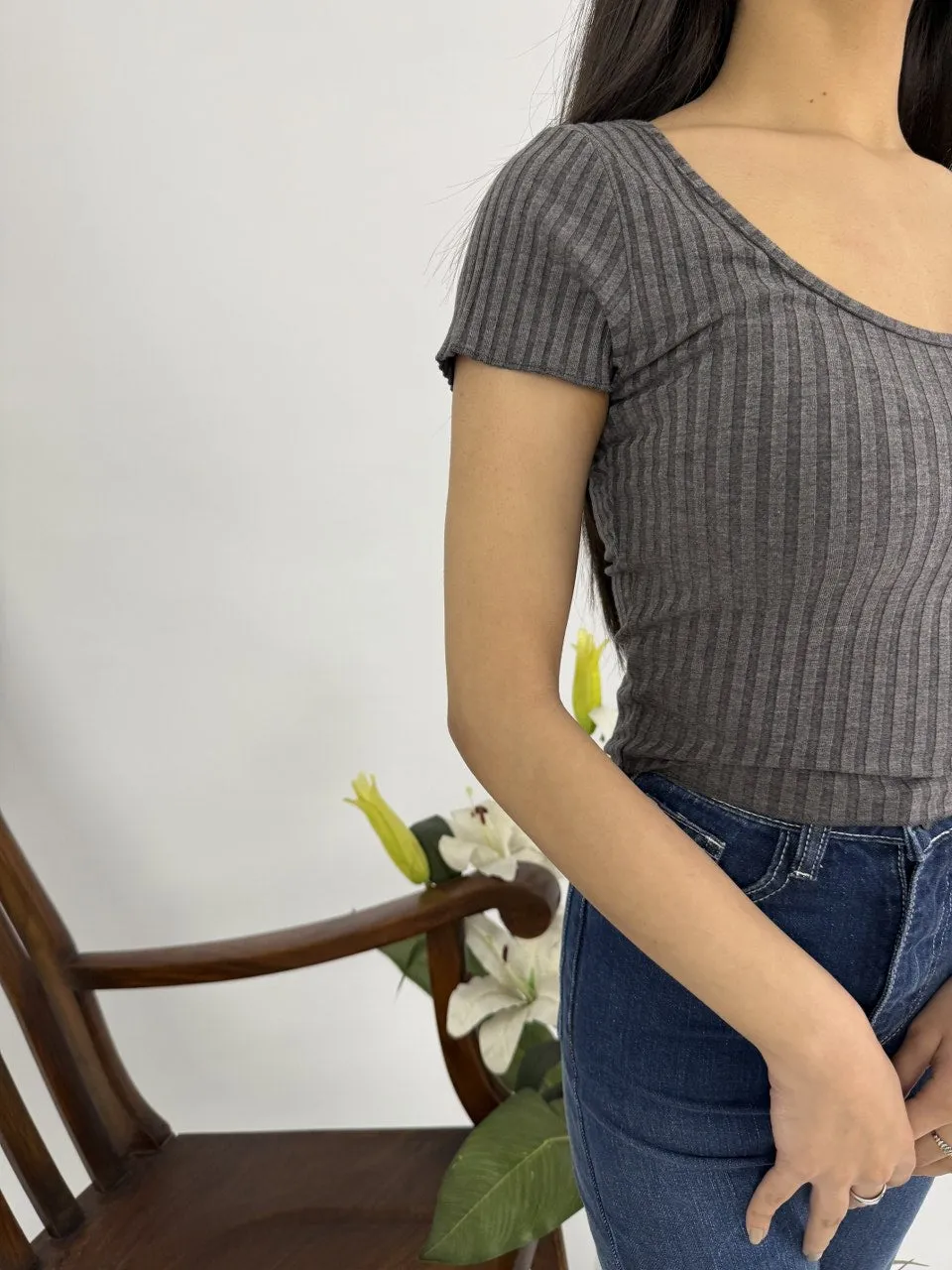 Grey Basic Top