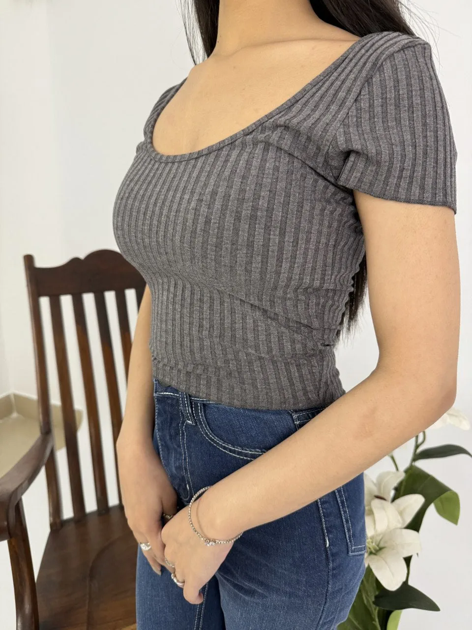 Grey Basic Top