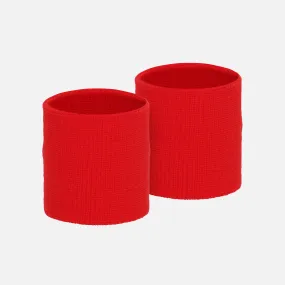 Hue Red Cotton Wristbands (Pair)