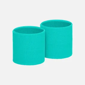 Hue Teal Cotton Wristbands (Pair)