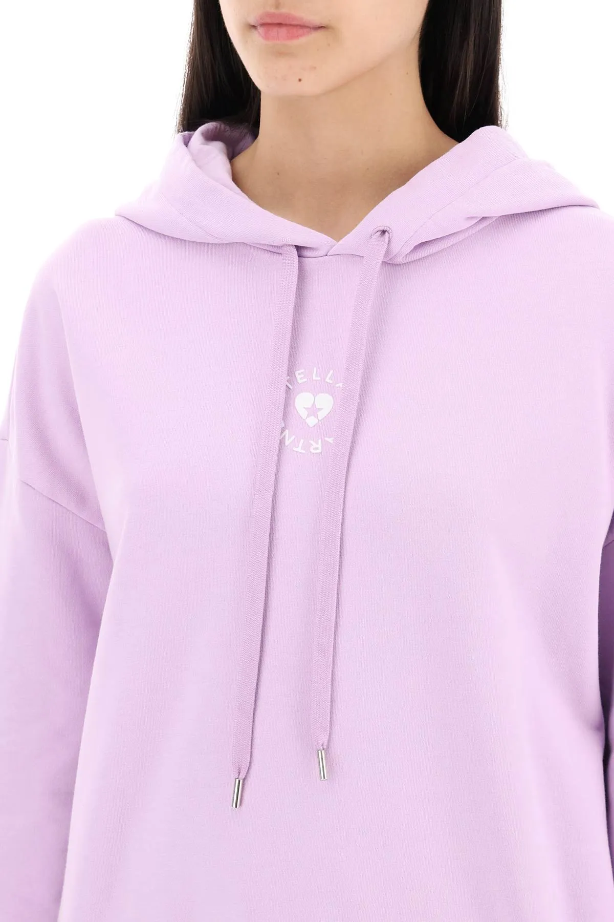 iconic mini heart hooded sweatshirt 6J0264 3SPZ28 WASHED LILAC