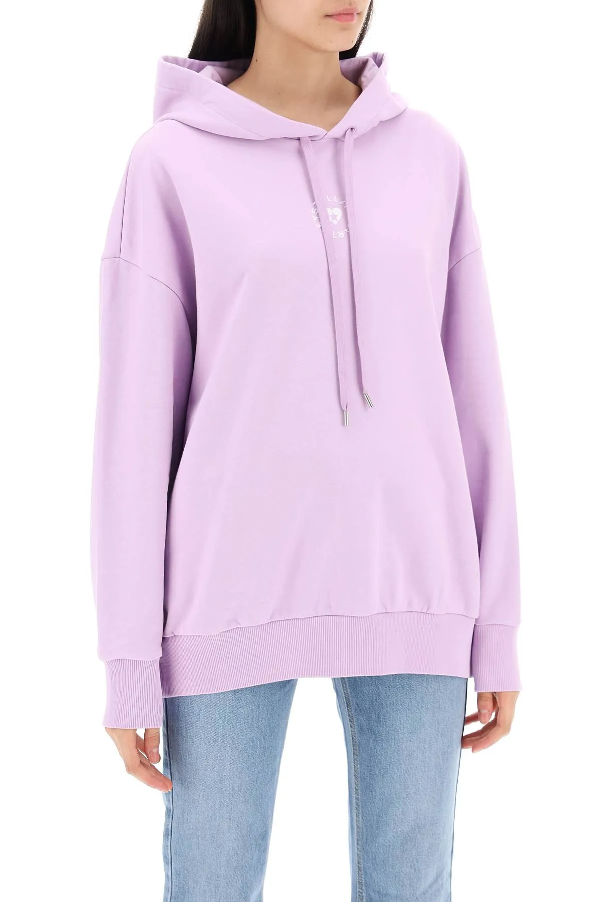 iconic mini heart hooded sweatshirt 6J0264 3SPZ28 WASHED LILAC