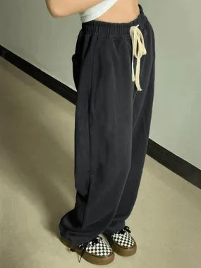 Joskaa Simple Solid Color Baggy Sweatpants