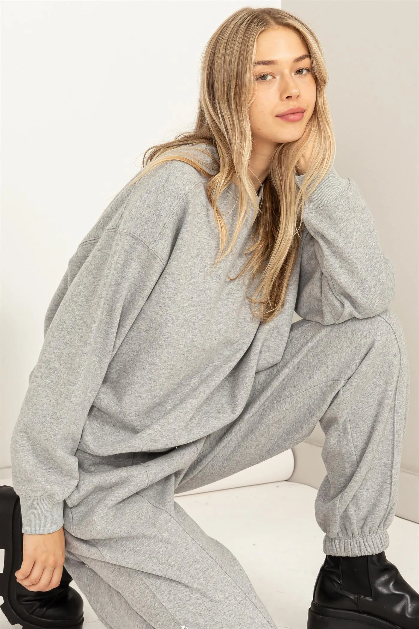 JUST A HINT DROP SHOULDER SWEATSHIRT