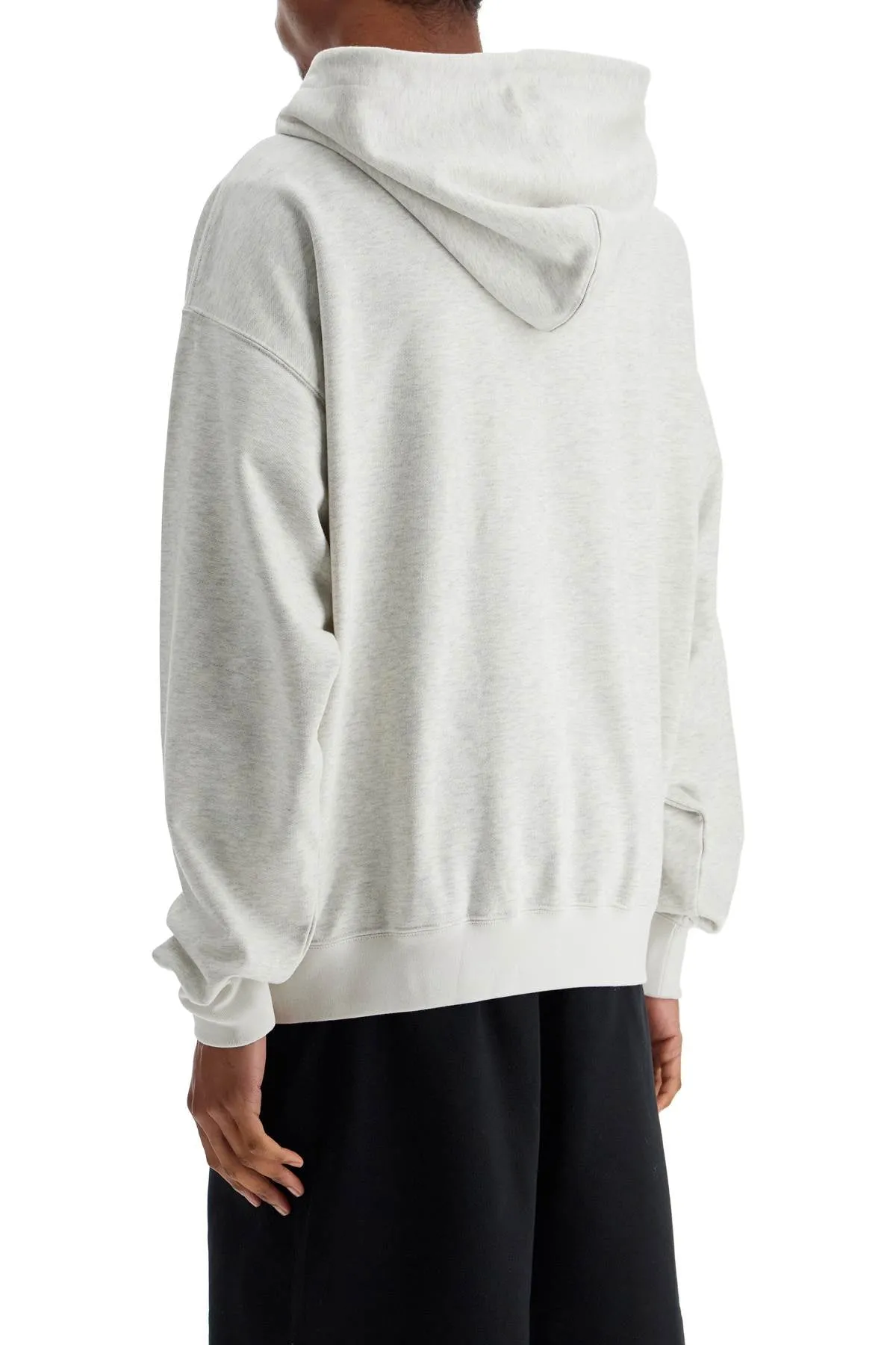 light grey cotton and recycled polyester hoodie for men JM7872 GREY