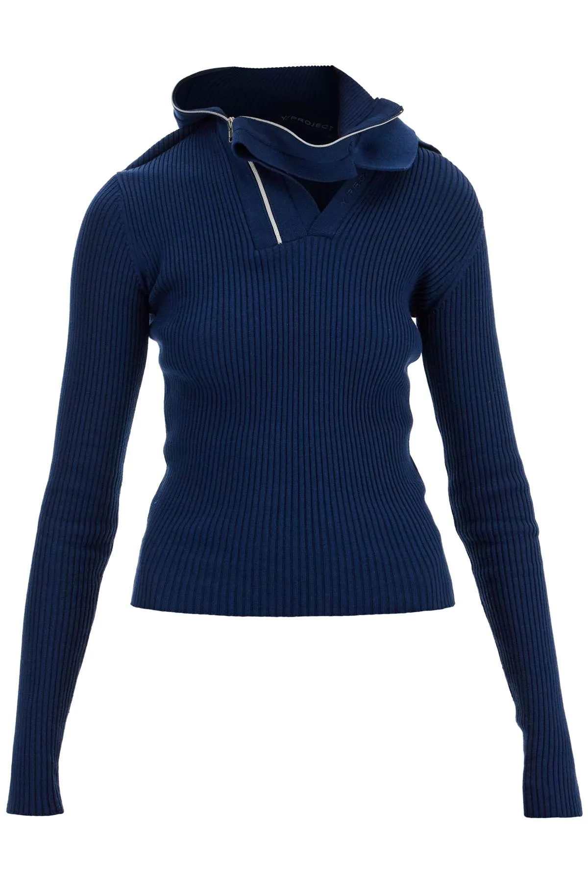 long-sleeved top with pin 106TO005 Y38 NAVY