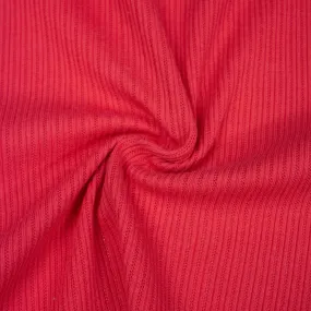 Louis Red Broderie Cotton Rib Jersey