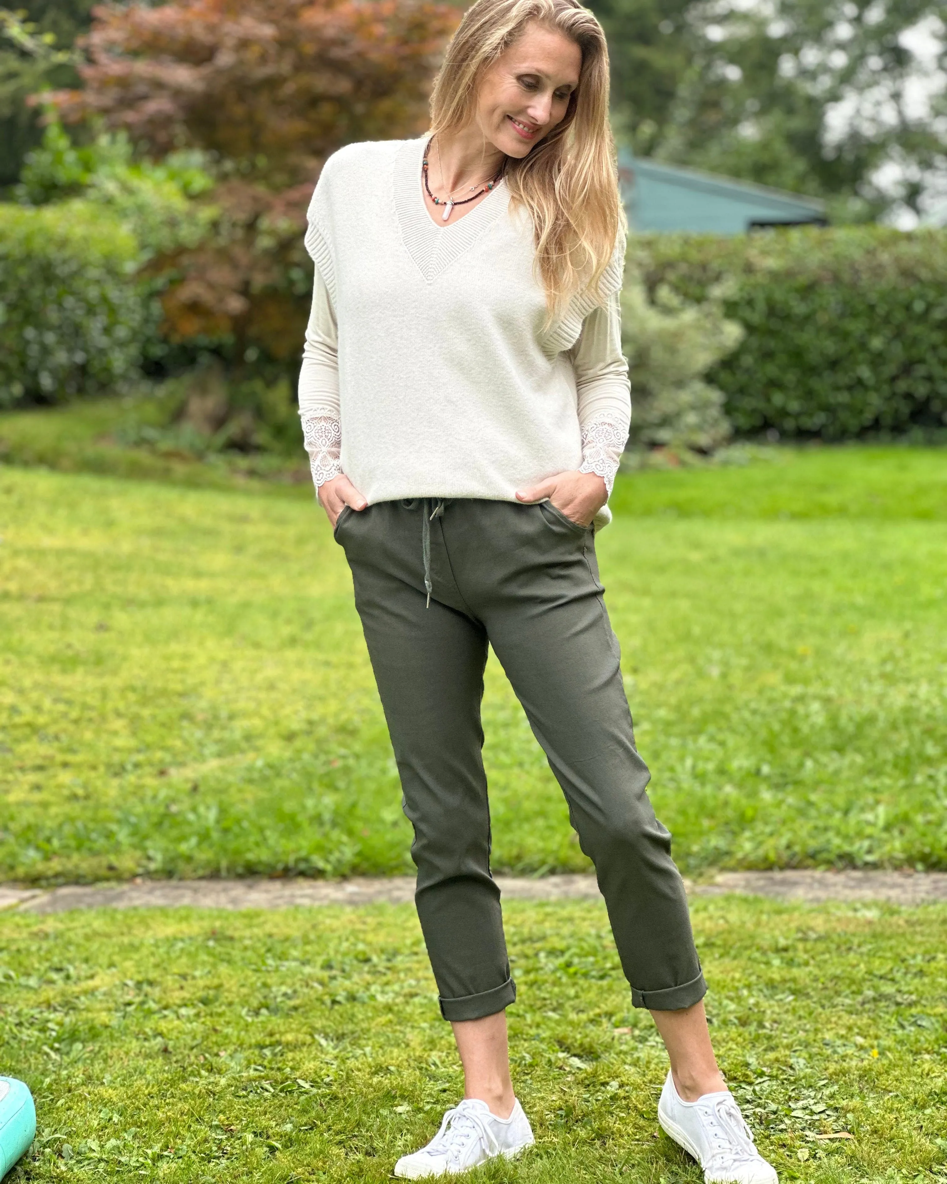 'Magic' Trousers - Khaki
