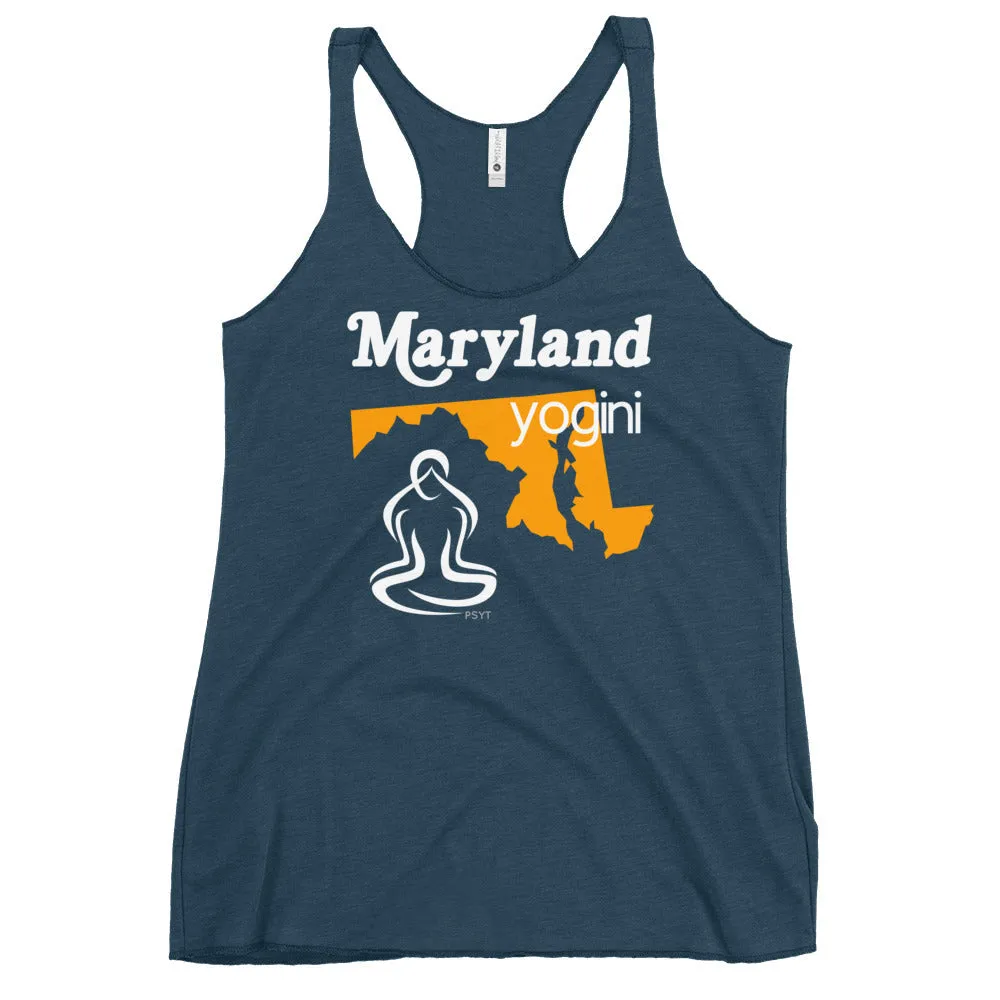 Maryland Map Yogini Dark Color Tank Top