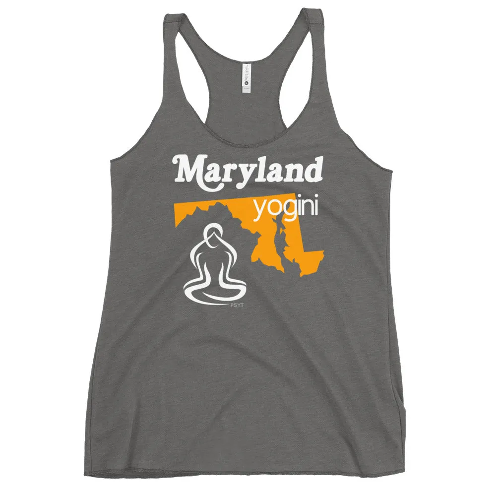 Maryland Map Yogini Dark Color Tank Top