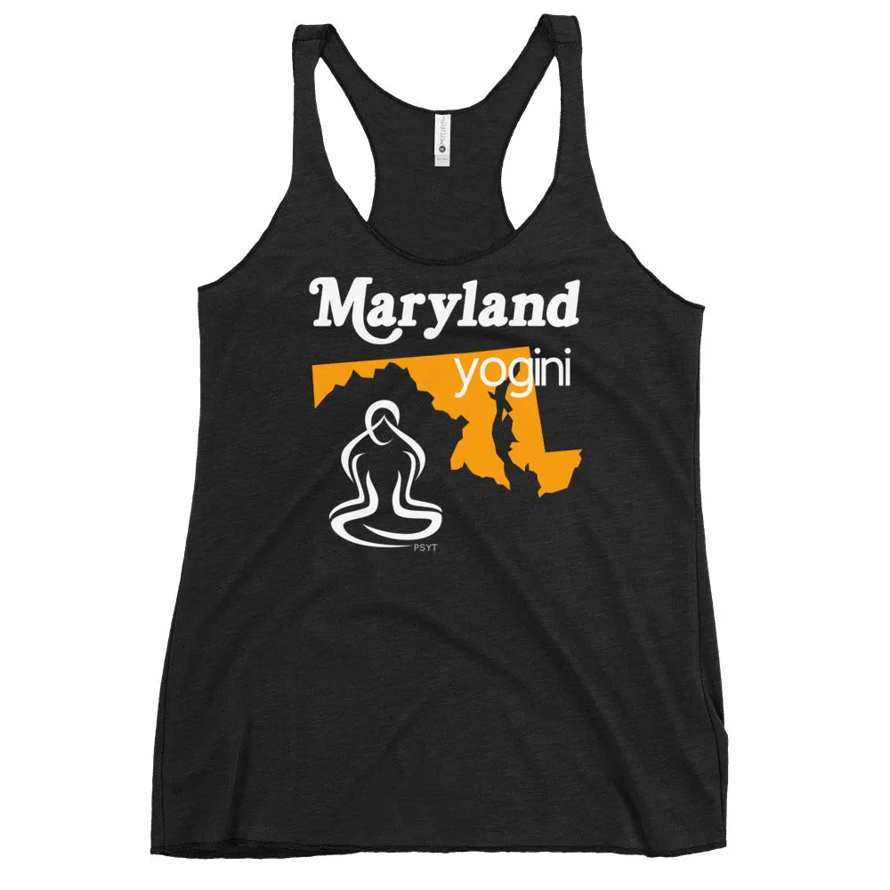Maryland Map Yogini Dark Color Tank Top
