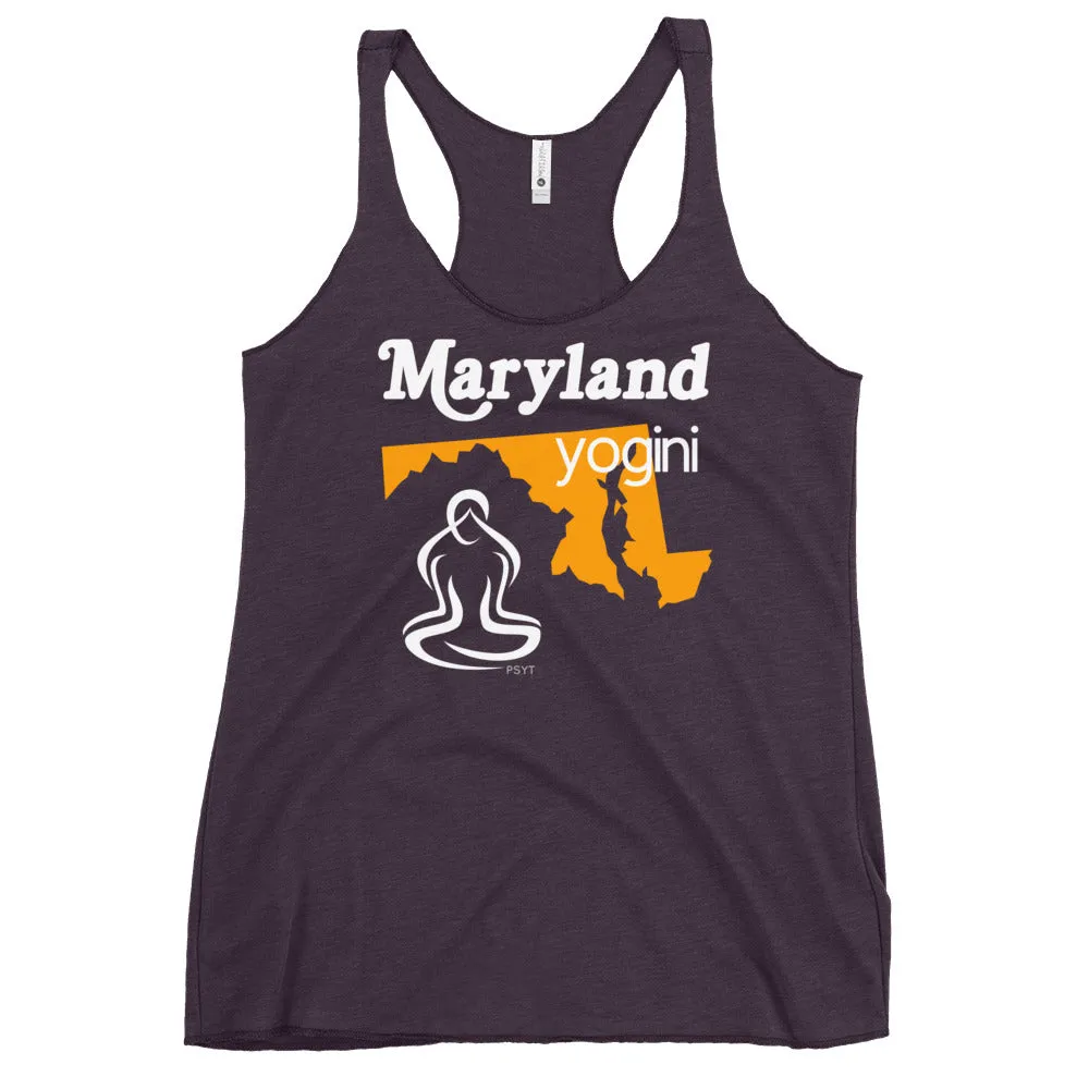 Maryland Map Yogini Dark Color Tank Top