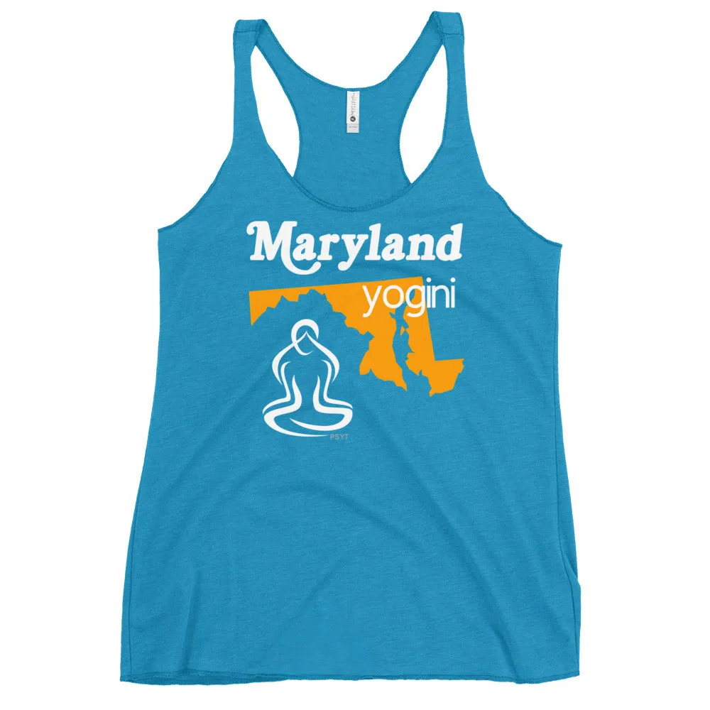 Maryland Map Yogini Dark Color Tank Top