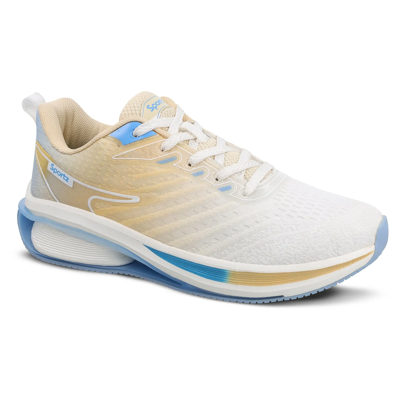Men's Lace-up Sports Shoe - WS9151 Beige White