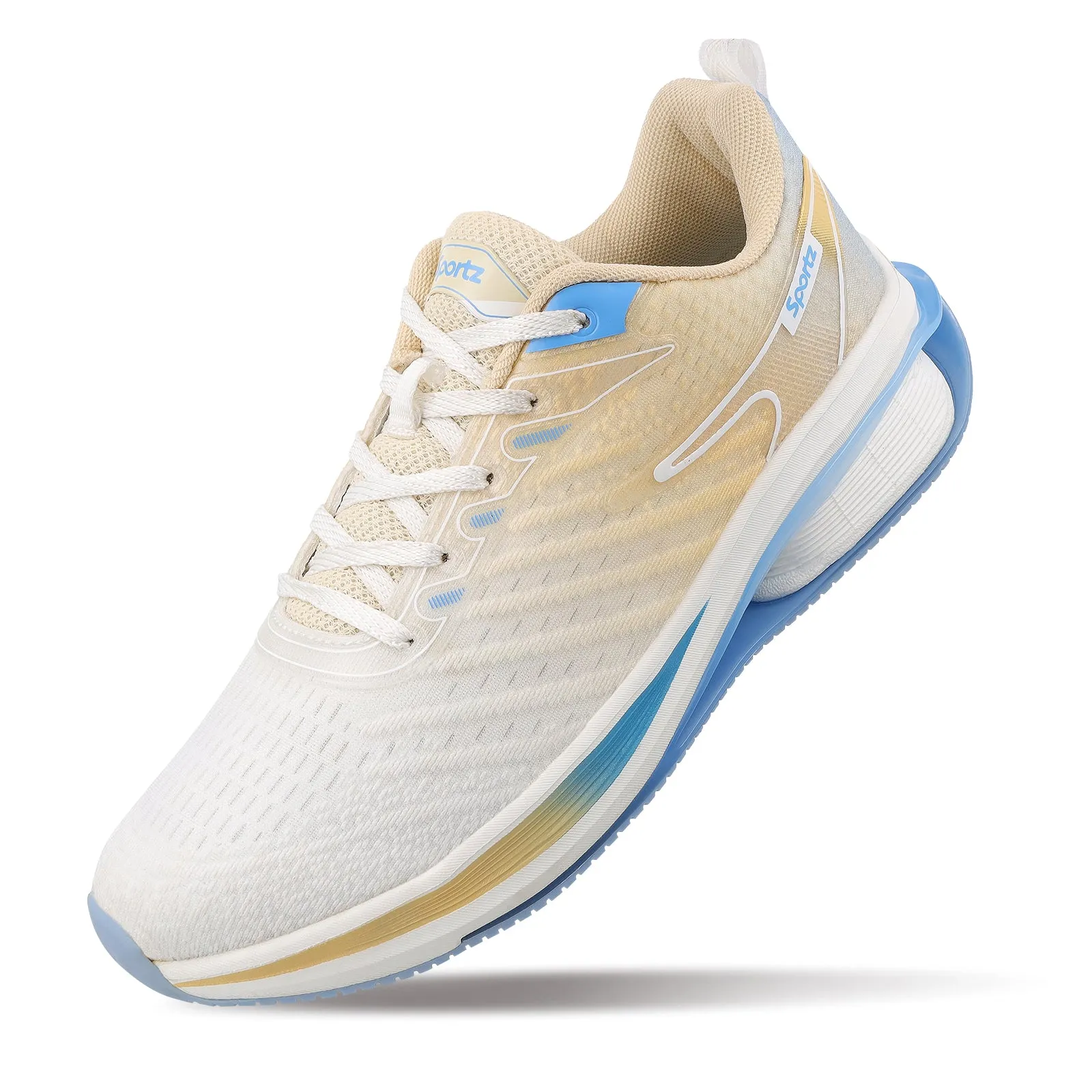 Men's Lace-up Sports Shoe - WS9151 Beige White