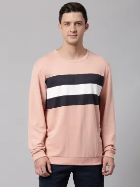 Mens Long-Sleeve Sweatshirt - Lightweight Casual Winterwear  (Powder Pink)