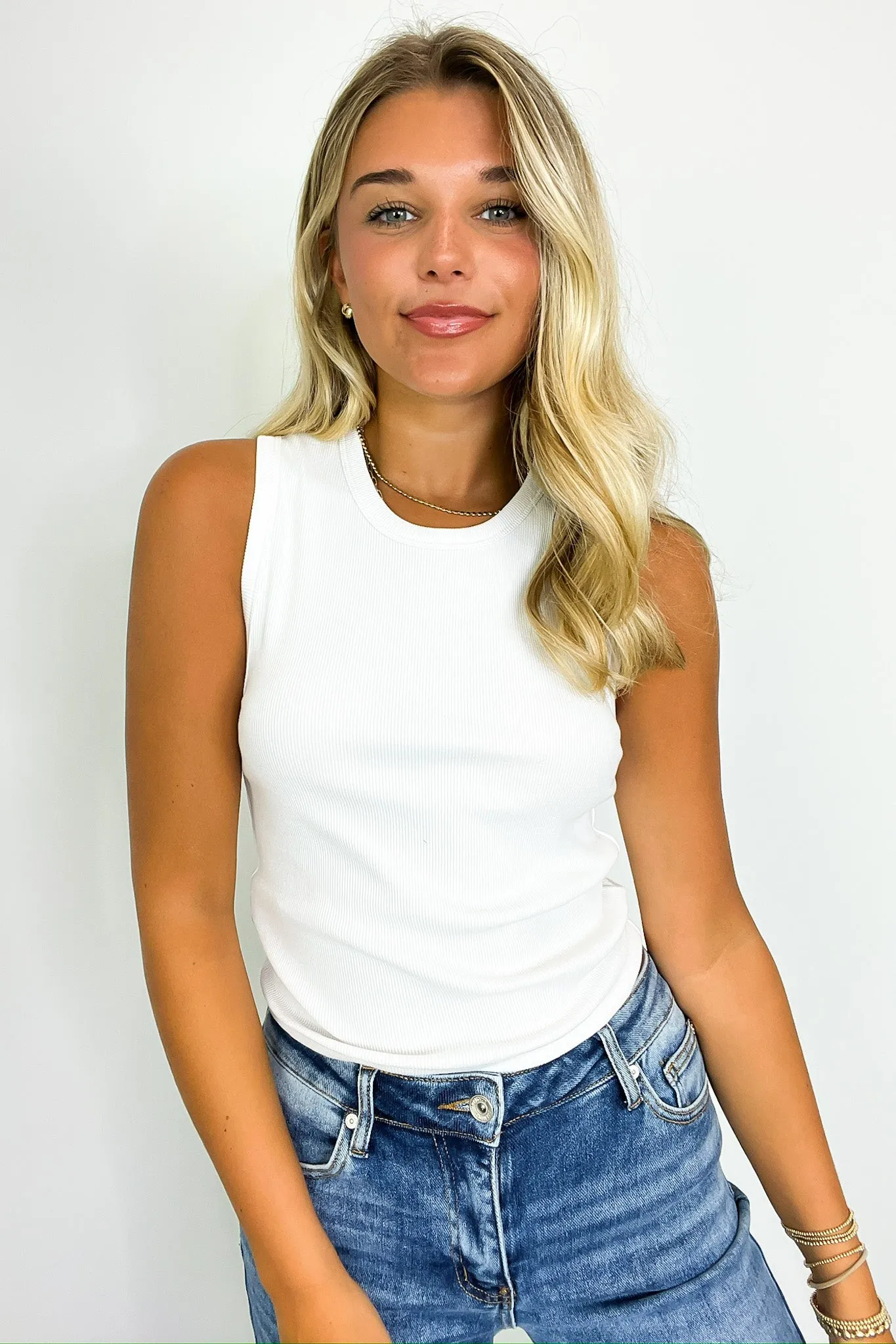 Monikah Ribbed Knit Tank Top - FINAL SALE