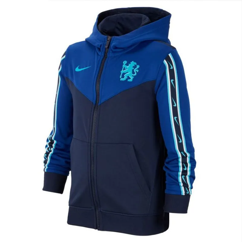 Navy Zippered Nike Hoodie for Chelsea FC Fans - Stylish Comfort for Game Day!