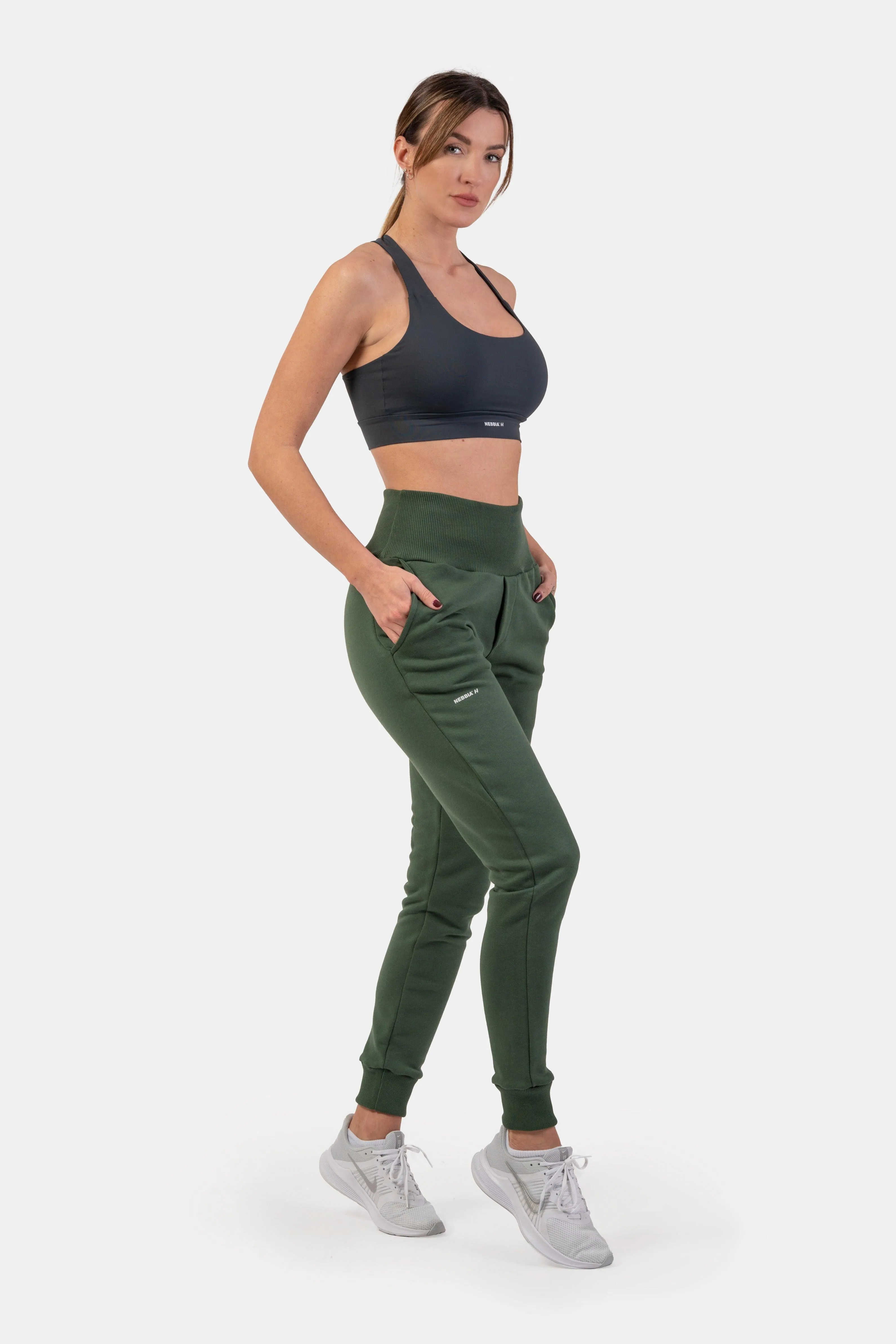 NEBBIA High-Waist Loose Fit Sweatpants "Feeling Good"