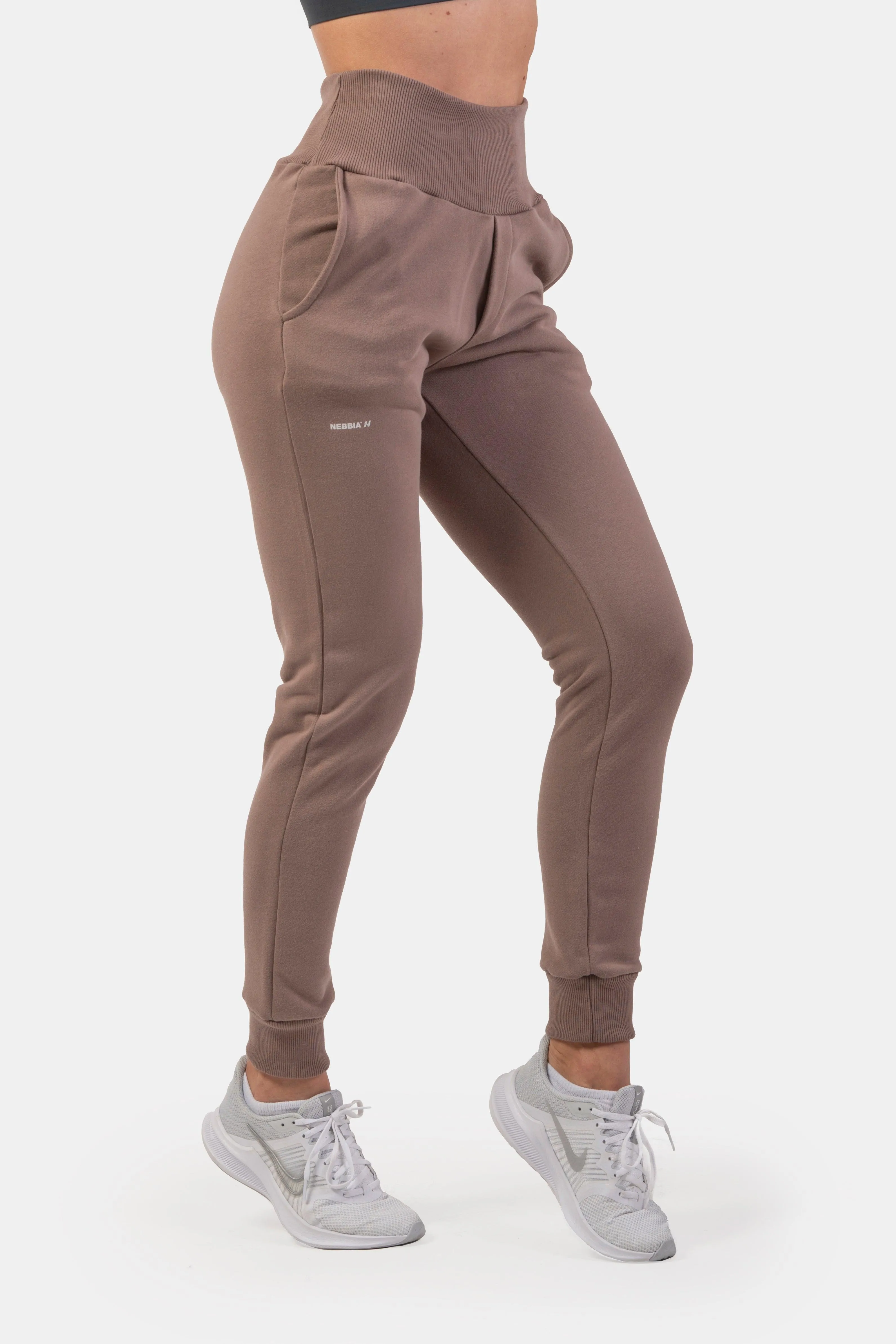 NEBBIA High-Waist Loose Fit Sweatpants "Feeling Good"