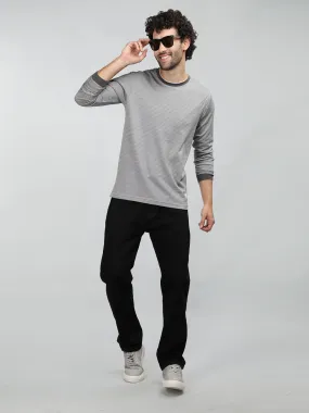 Neva Men Crew Neck Full Sleeves T-shirt Wave pattern