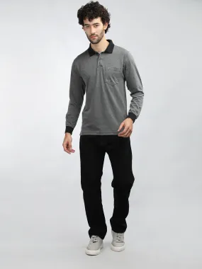 Neva Men Polo Neck Full Sleeves T-shirt Striped pattern