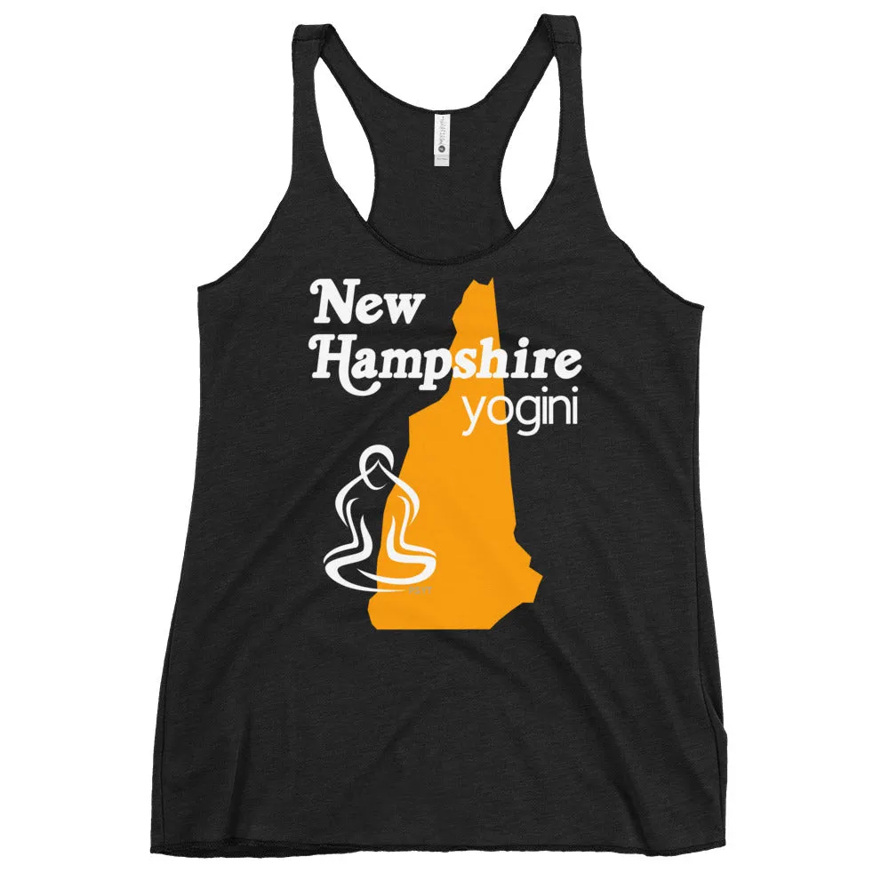 New Hampshire Map Yogini Dark Color Tank Top