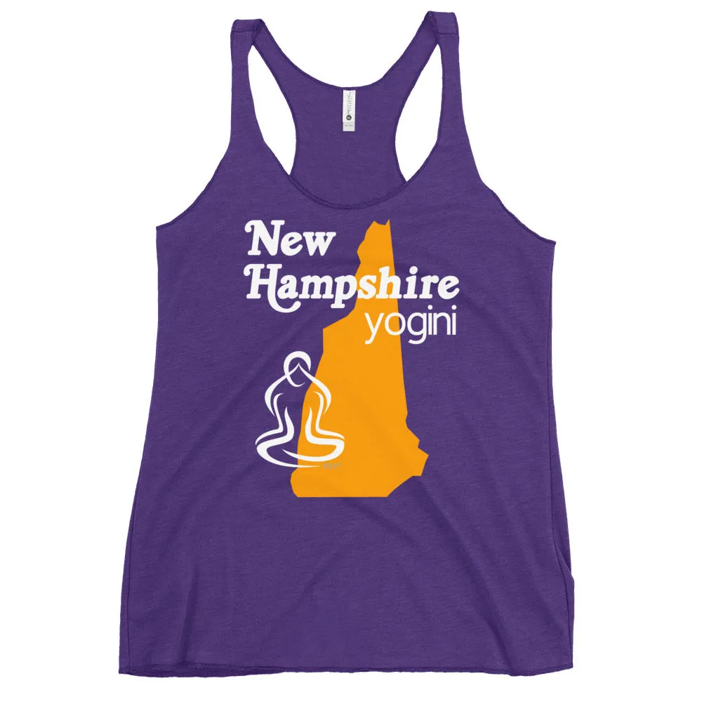 New Hampshire Map Yogini Dark Color Tank Top
