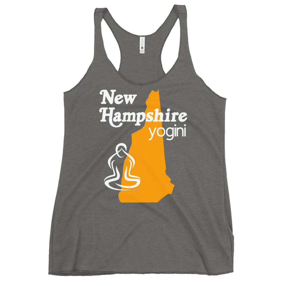 New Hampshire Map Yogini Dark Color Tank Top