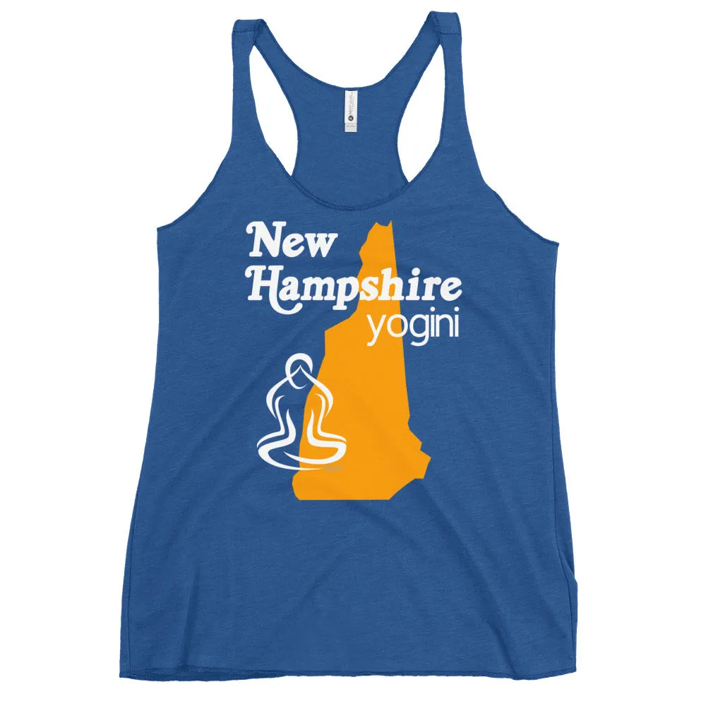New Hampshire Map Yogini Dark Color Tank Top