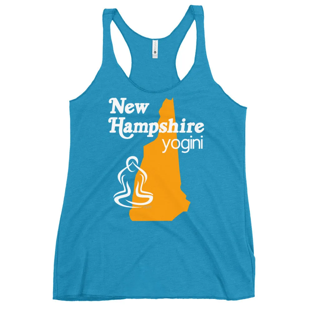 New Hampshire Map Yogini Dark Color Tank Top