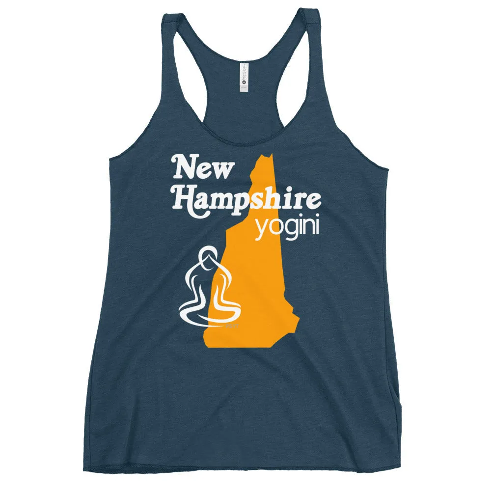 New Hampshire Map Yogini Dark Color Tank Top