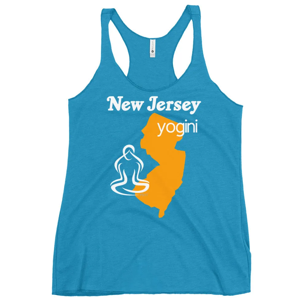 New Jersey Map Yogini Dark Color Tank Top