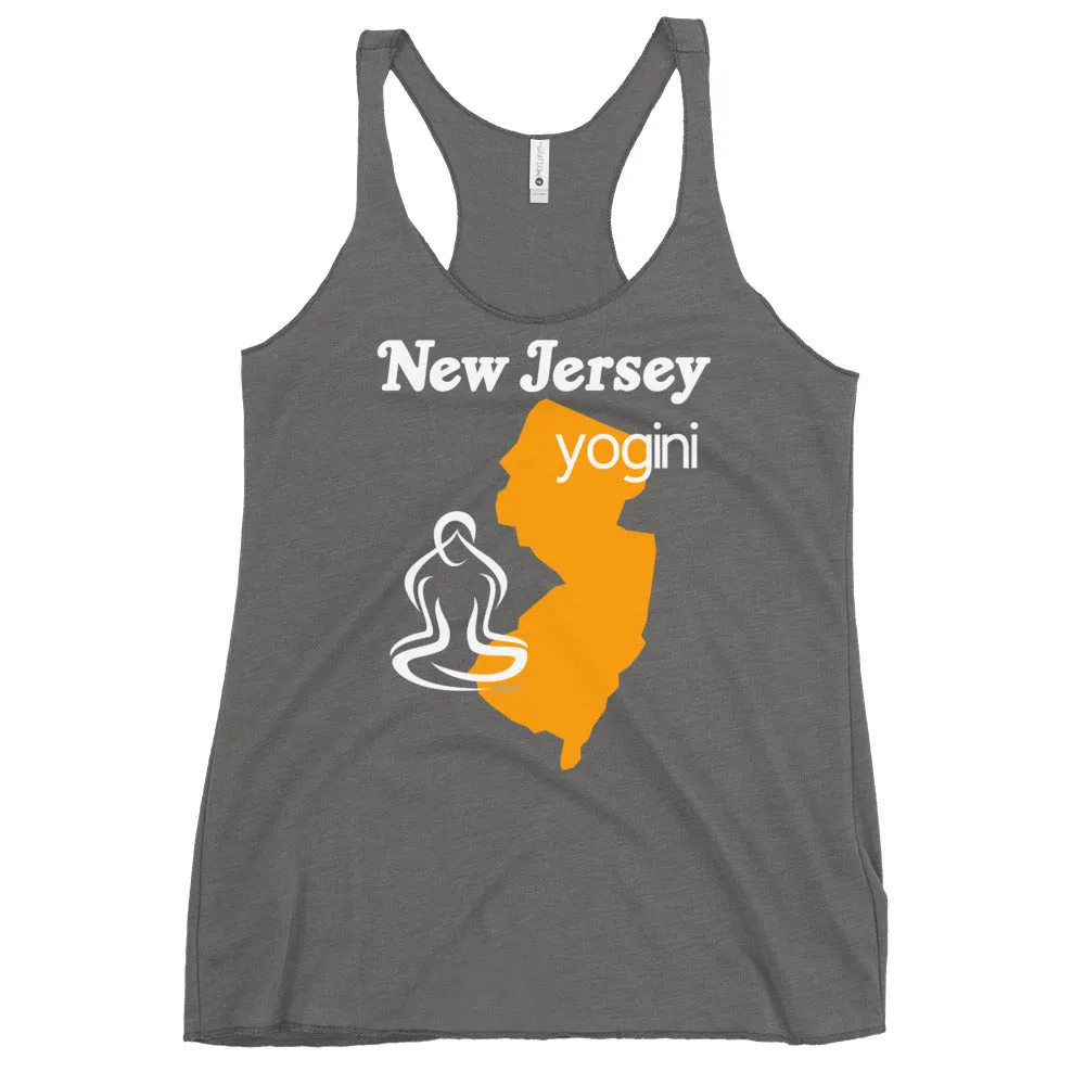 New Jersey Map Yogini Dark Color Tank Top