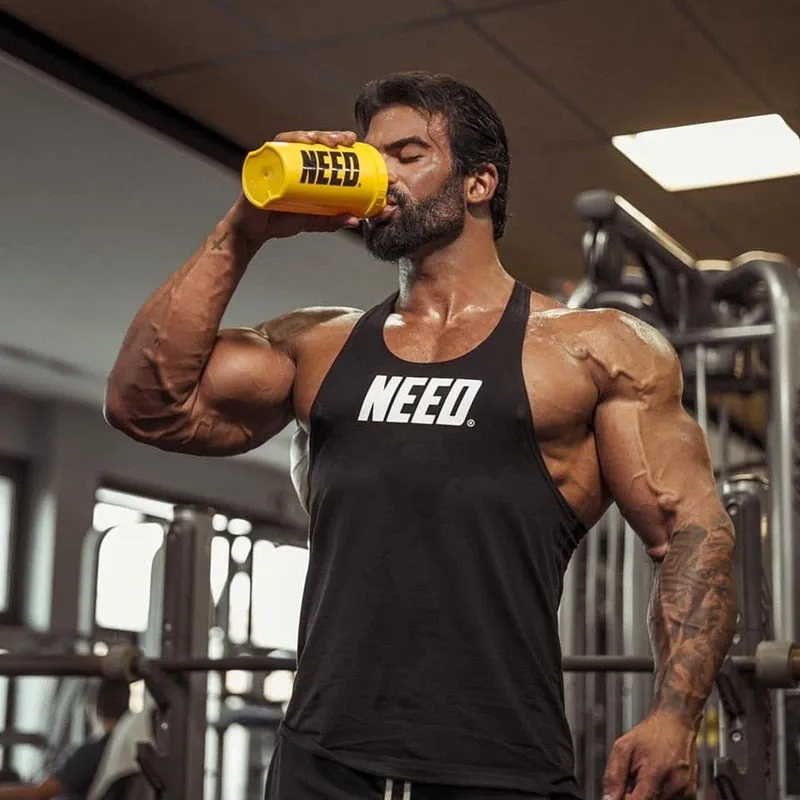 New Mens Bodybuilding Cotton Tank top Gyms Workout Fitness  I-shaped Vest Sleeveless Shirt Singlet Male Casual Sports Tank