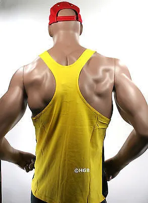 NEW Mens Workout NPC Bodybuilding Wear Fat Strap Tank Top Gym Clothing All Sizes