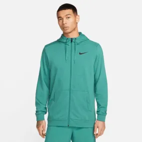 Nike Men's Green Dri-Fit Zip-Up Hoodie with Pockets – Ultimate Comfort for Training