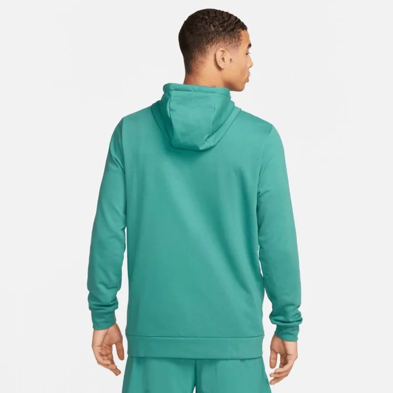 Nike Men's Green Dri-Fit Zip-Up Hoodie with Pockets – Ultimate Comfort for Training