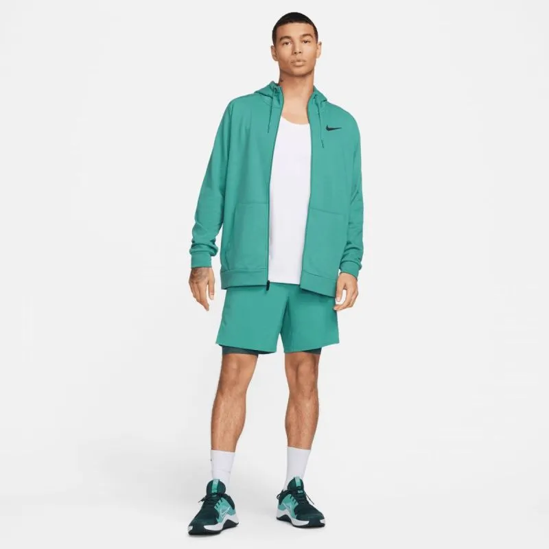 Nike Men's Green Dri-Fit Zip-Up Hoodie with Pockets – Ultimate Comfort for Training