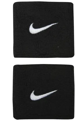 Nike Swoosh Singlewide Tennis Wristbands (Black)