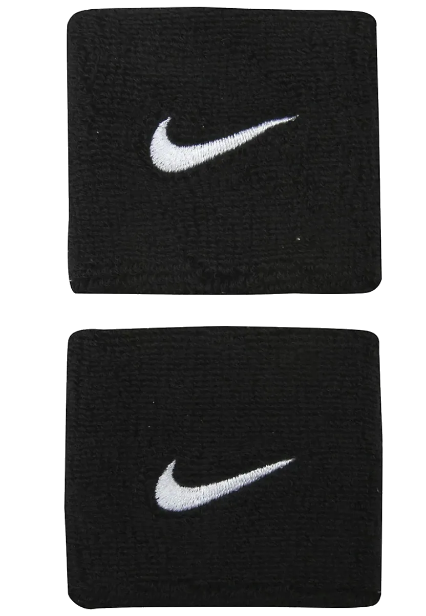 Nike Swoosh Singlewide Tennis Wristbands (Black)
